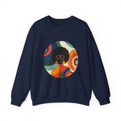 Retro Afro Circle Crewneck Sweatshirt