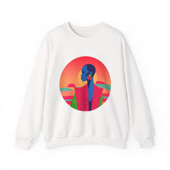Vibrant Retro Sunset Crewneck Sweatshirt