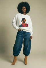 Abstract Afrocentric Portrait Crewneck Sweatshirt