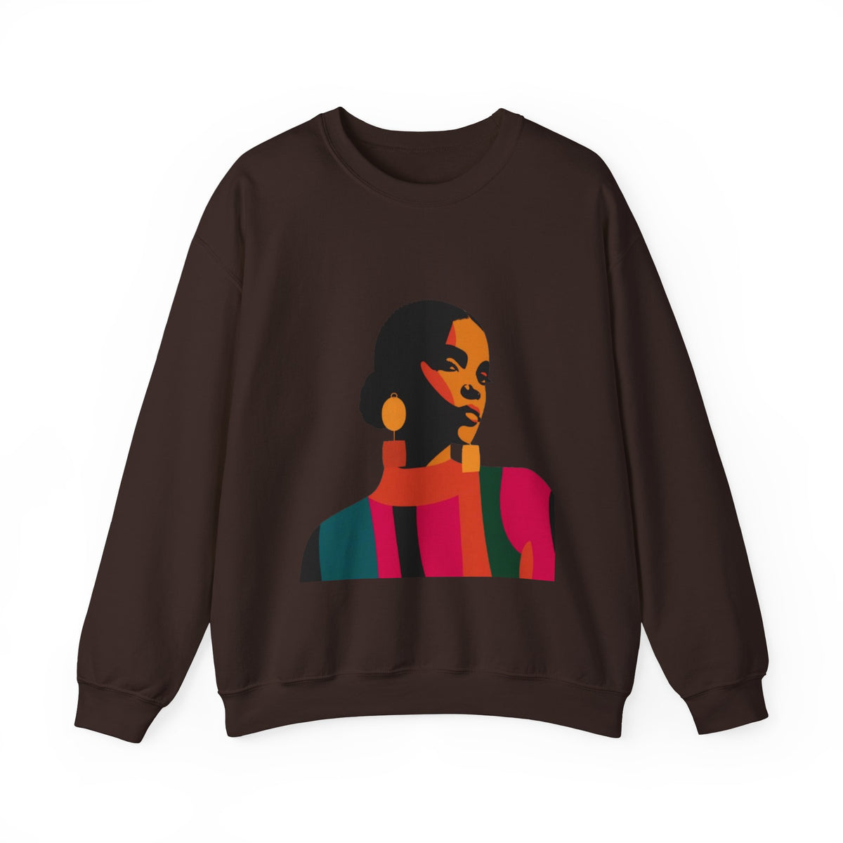 Abstract Afrocentric Portrait Crewneck Sweatshirt