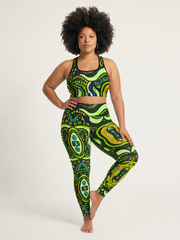 Basil Abstract Legging