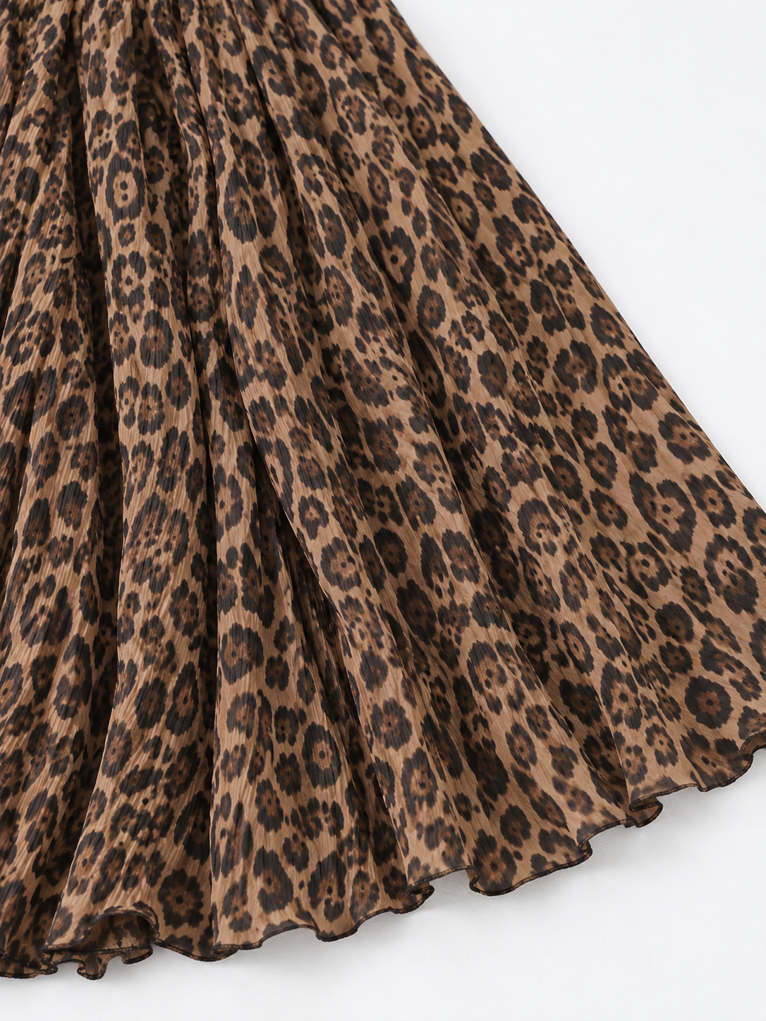 Leopard Pleated Midi Skirt · detail-2