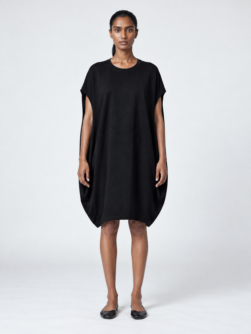 Draped Cocoon T-Shirt Dress