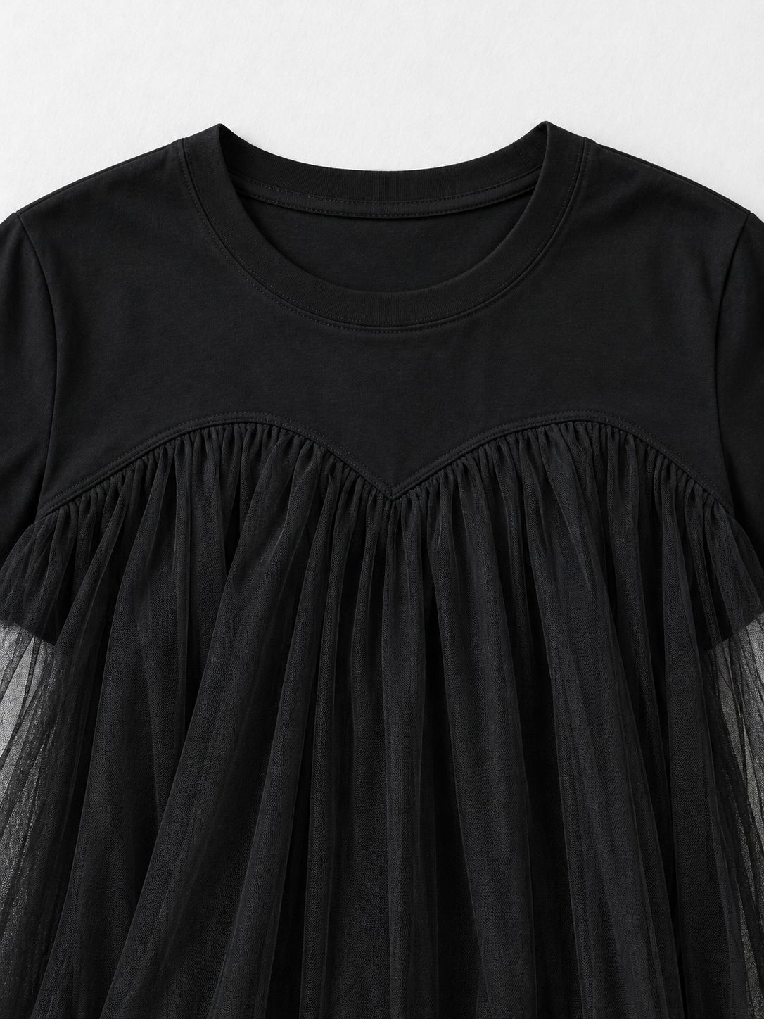 Tiered Mesh T-Shirt Dress · detail-1