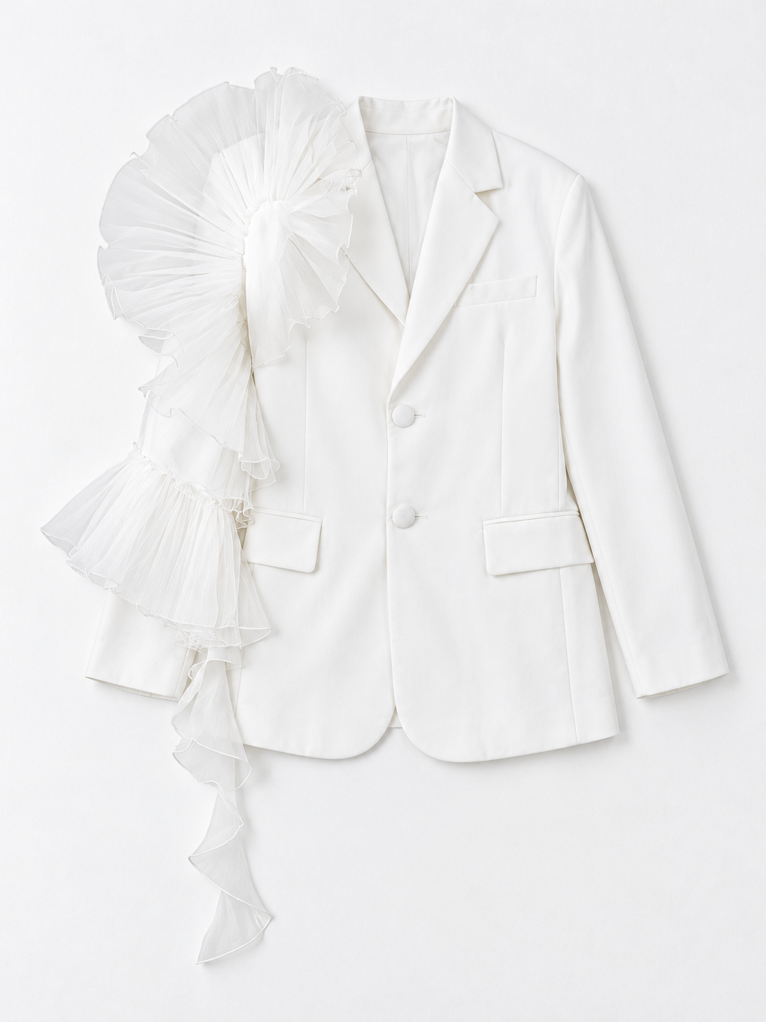 white · flat-front