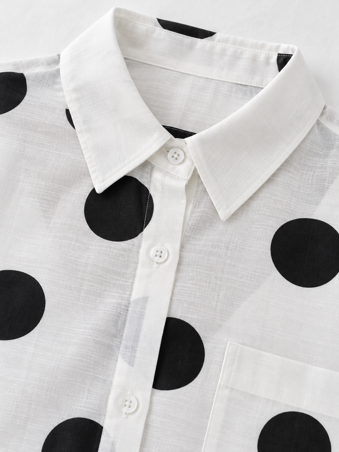 Dot-Print Boxy Shirt · detail-1