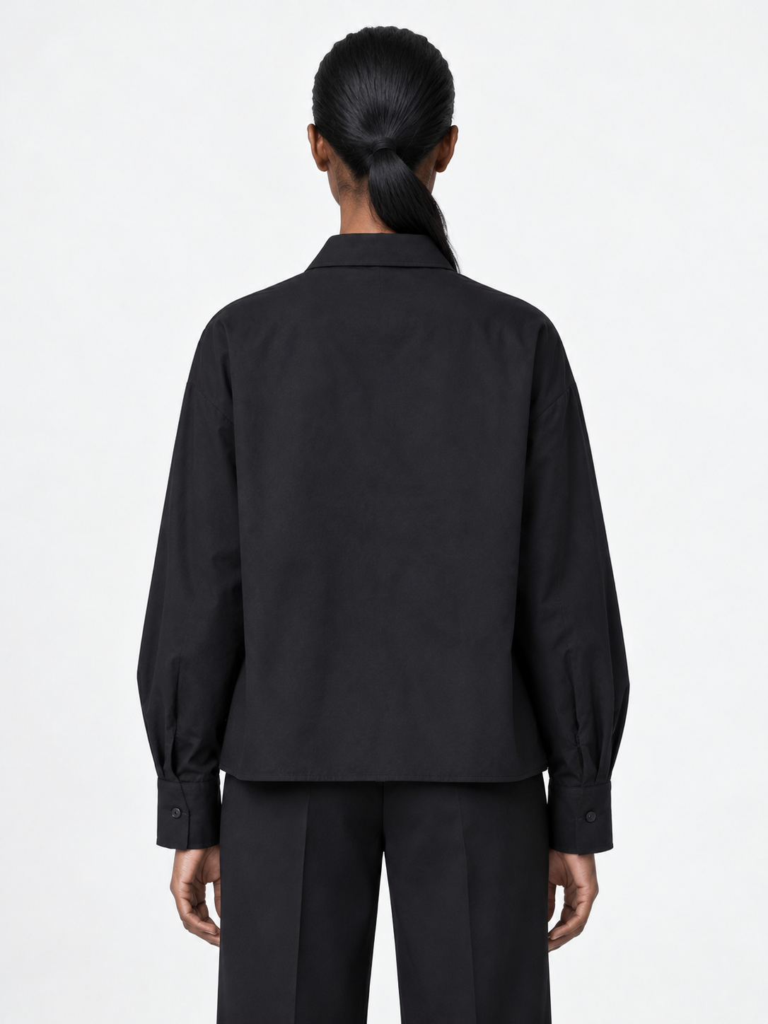 Abstract Cord-Appliqué Shirt · model-back