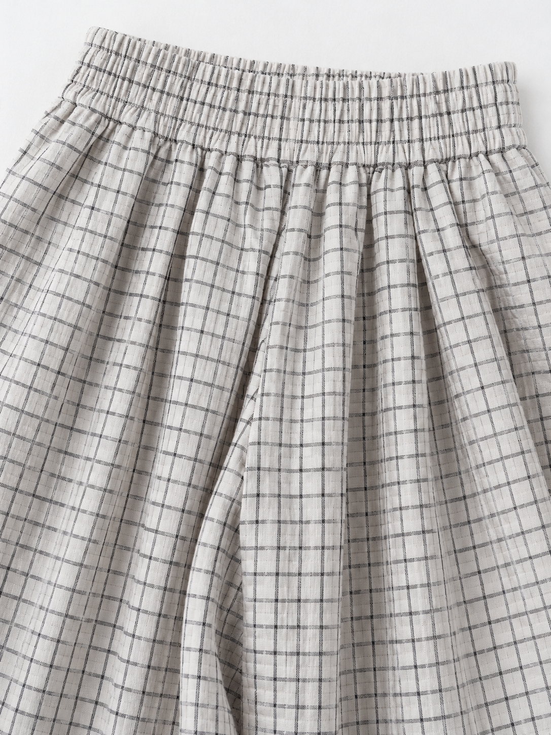 Fine Check Balloon Trousers · detail-1