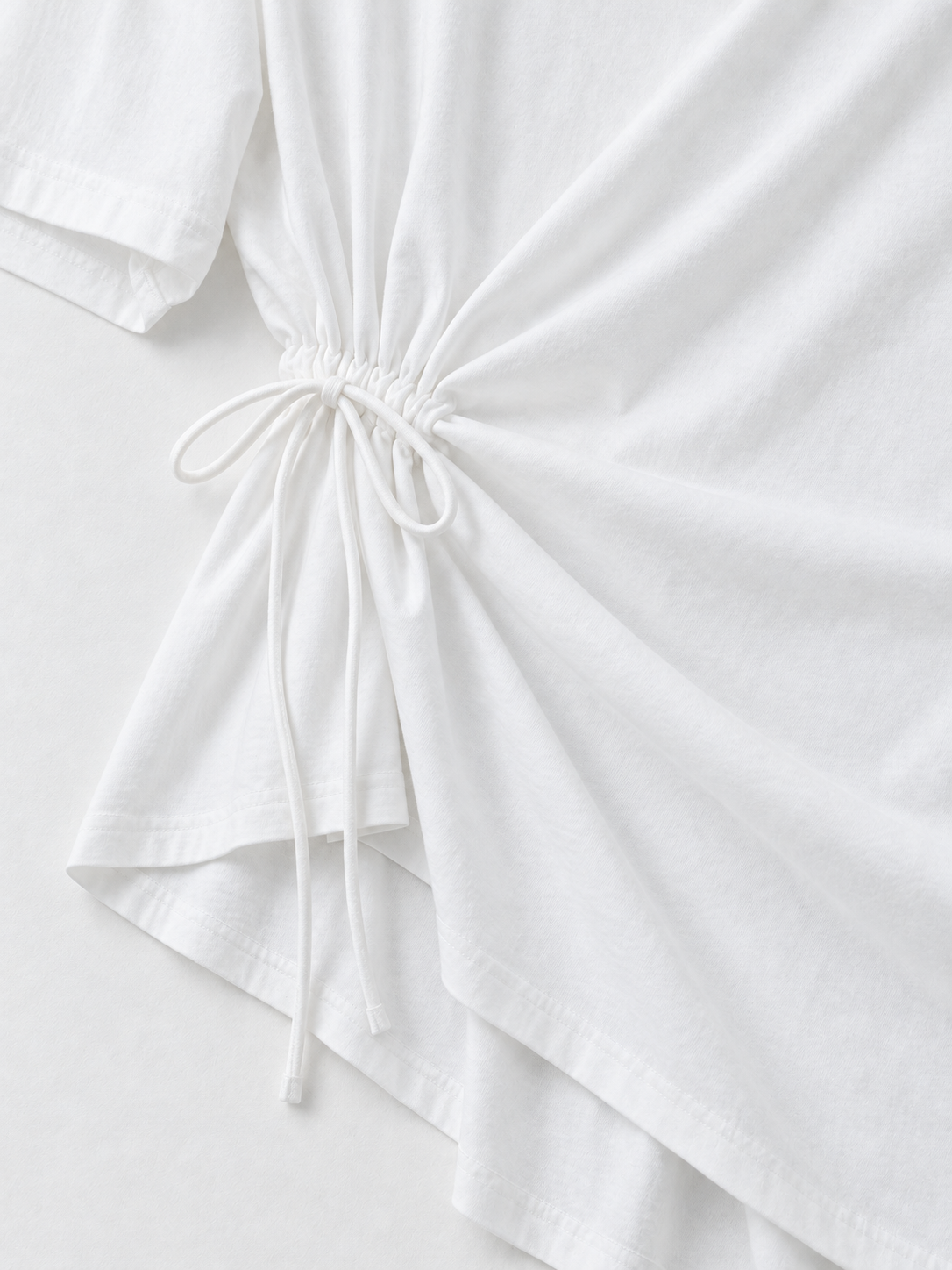 Drawstring Asymmetric T-Shirt · detail-2