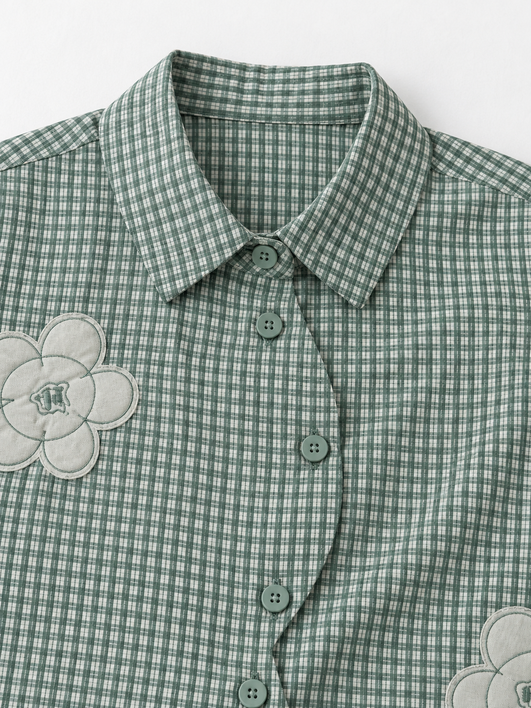 Floral Check Short-Sleeve Shirt · detail-1