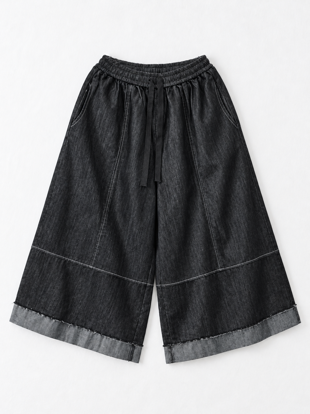 Black · flat-front
