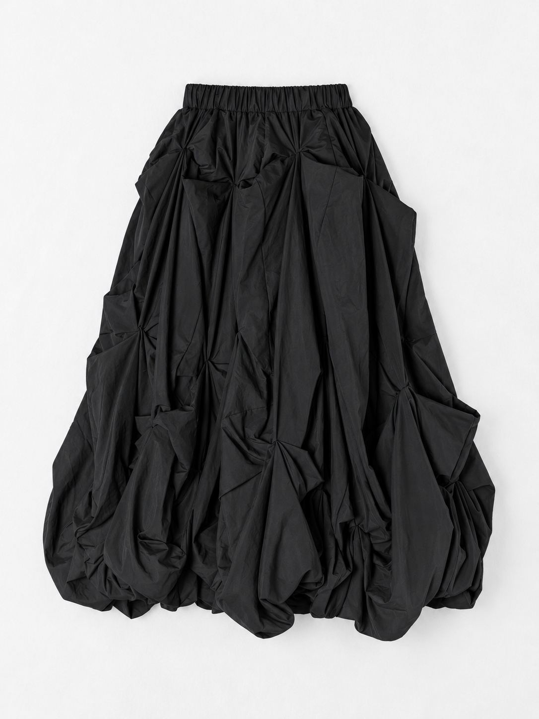 Sculpted Tuck Balloon Skirt · flat-back