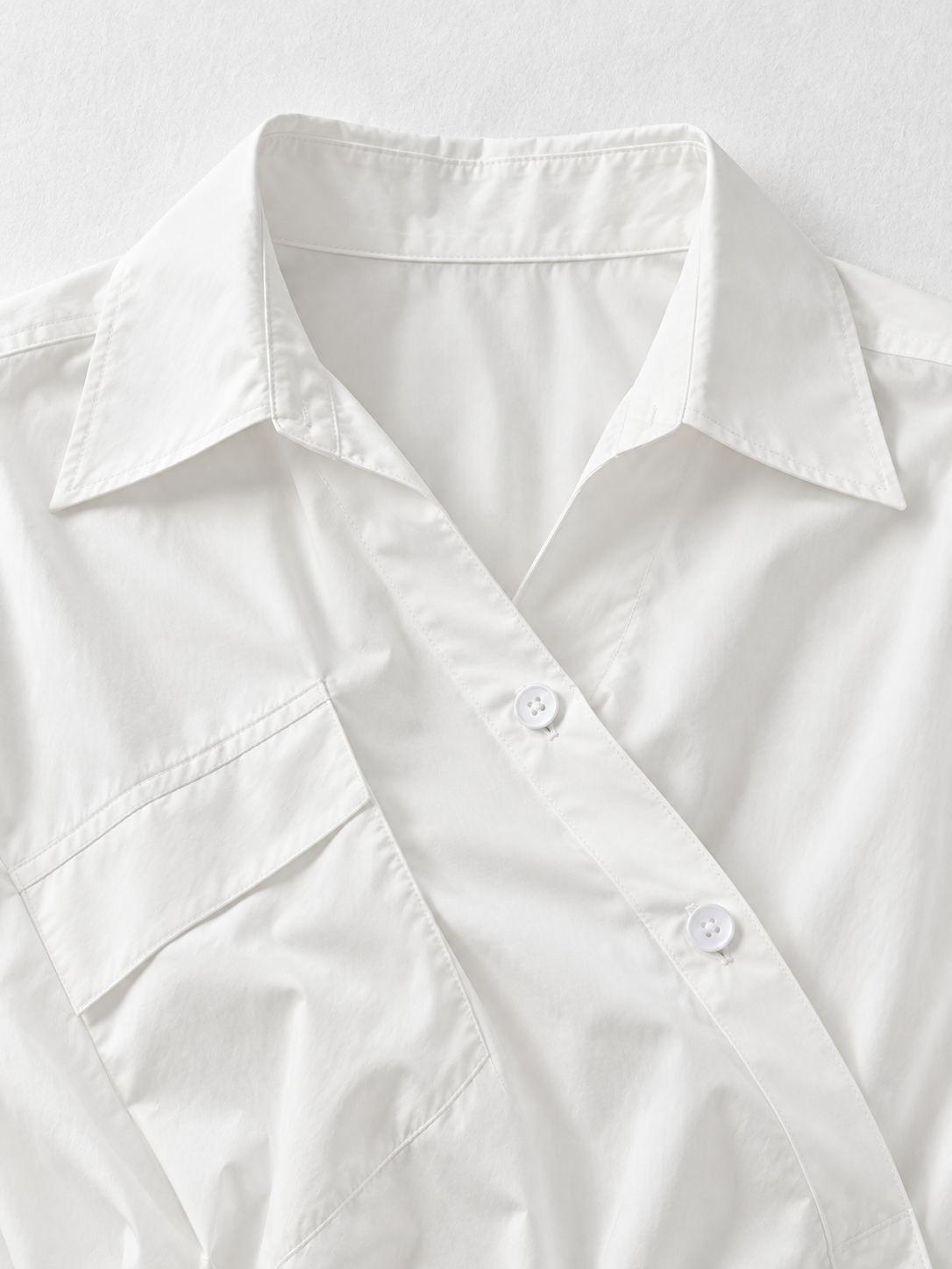 Wrap-Tie Longline Shirt · detail-1