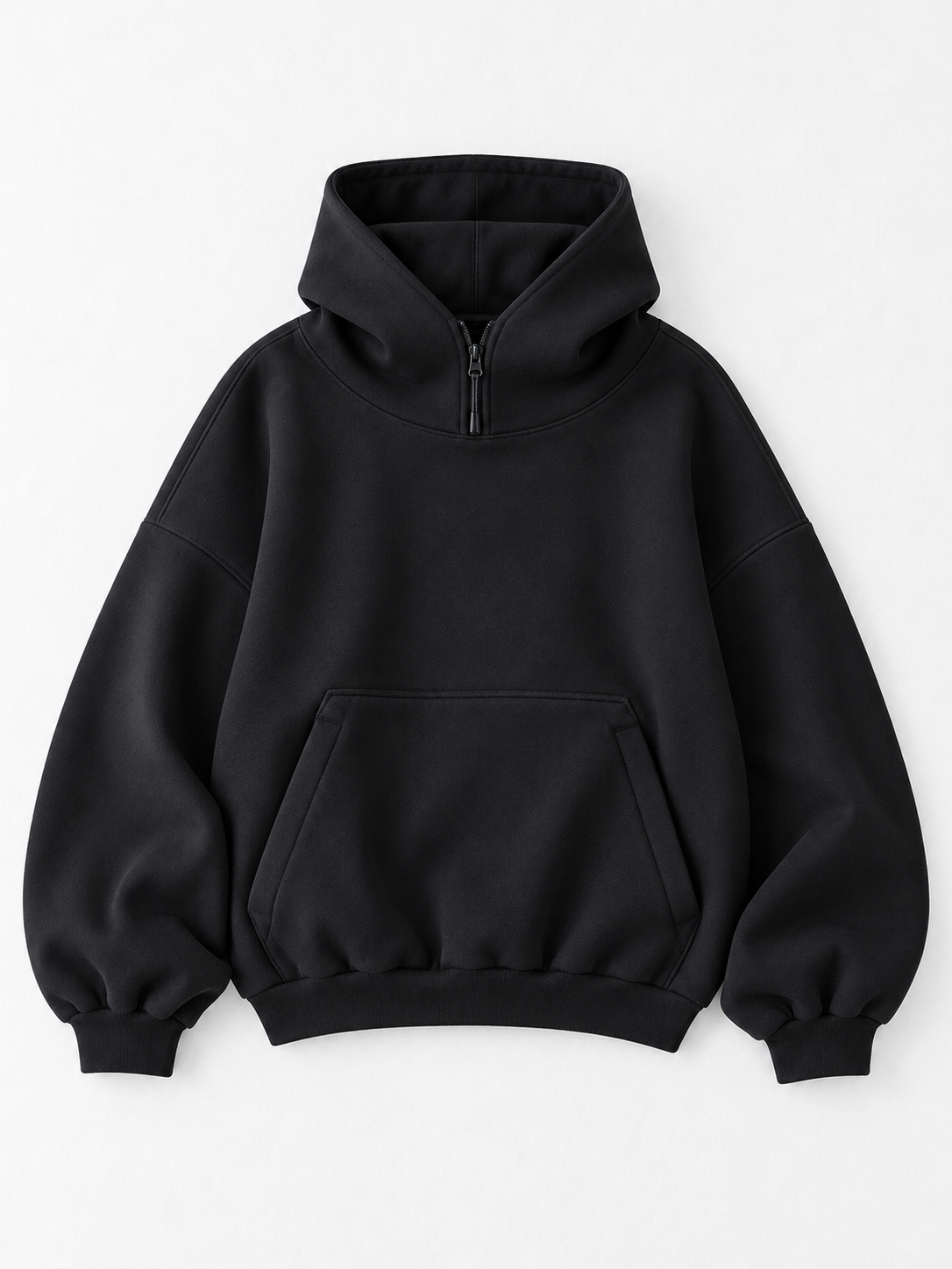 black · flat-front