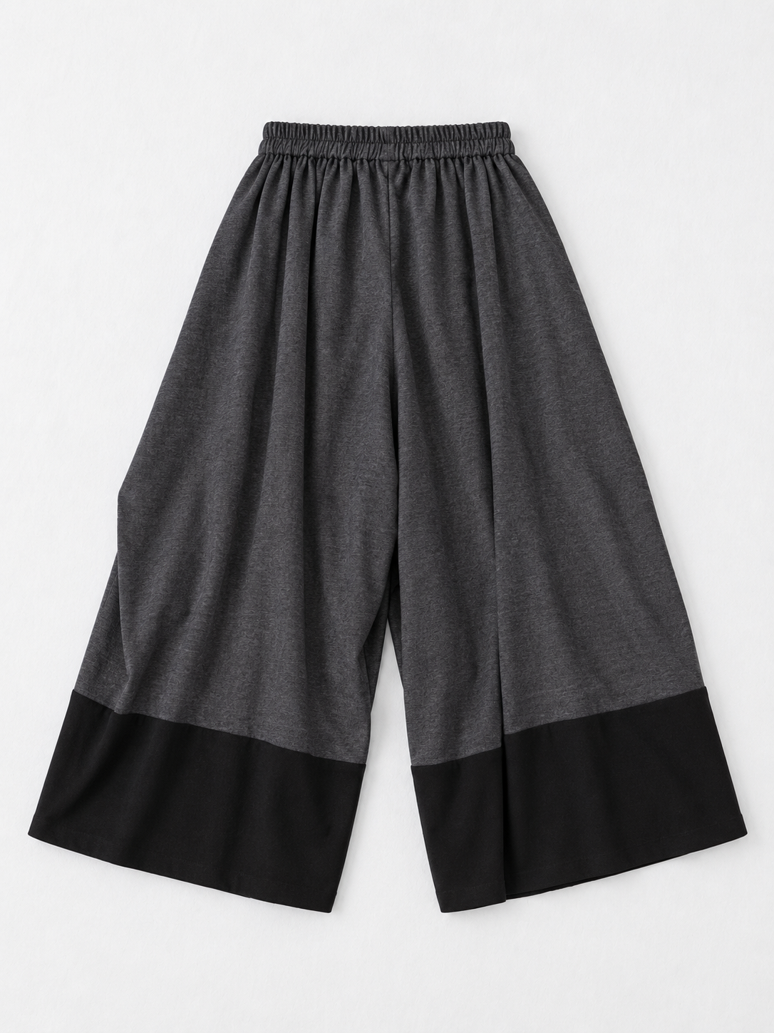 Draped Panel Wide-Leg Trousers · flat-back