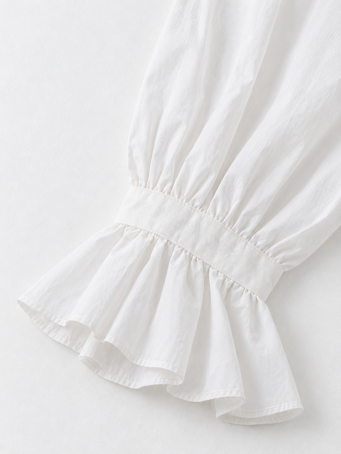 Pleated High-Low Ruffle Shirt · detail-2