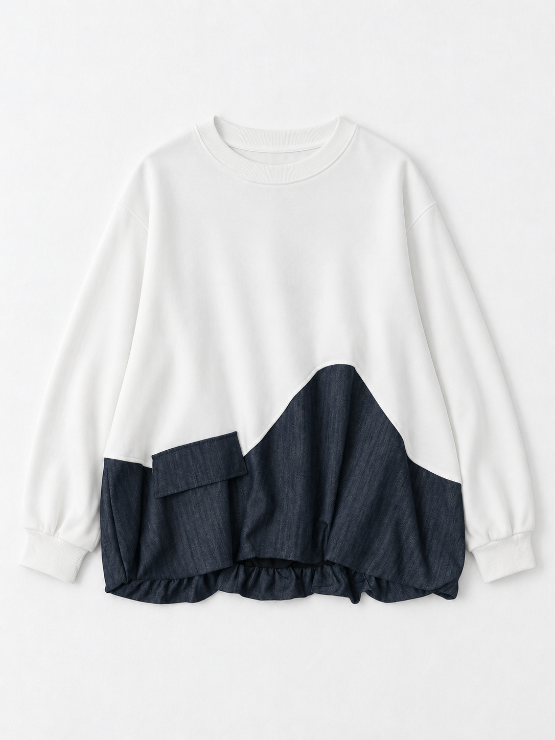 white · flat-front