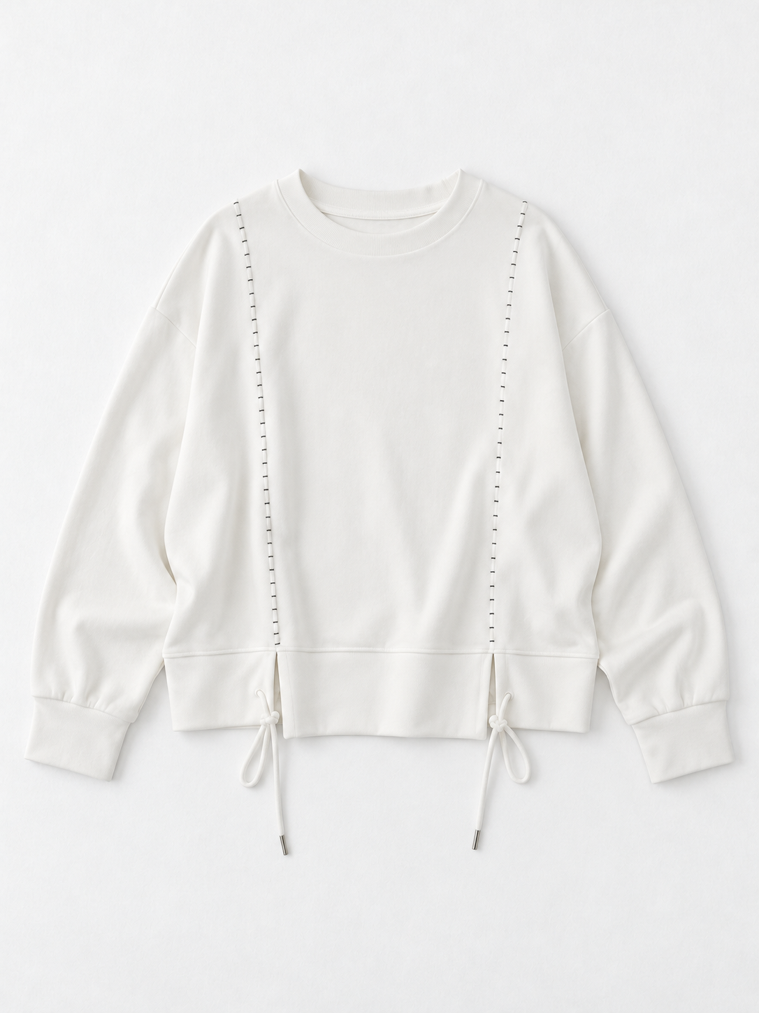 white · flat-front