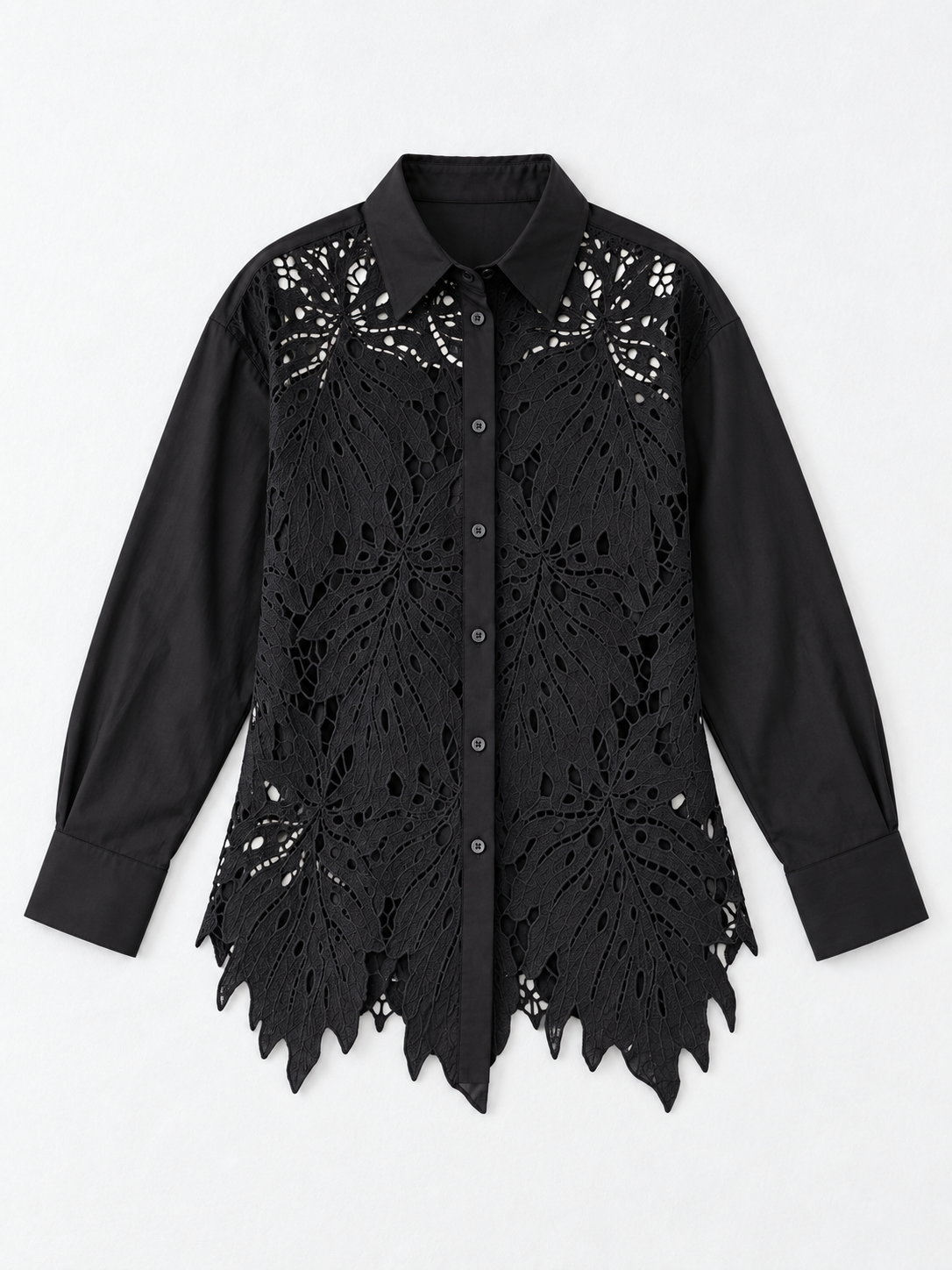Black · flat-front