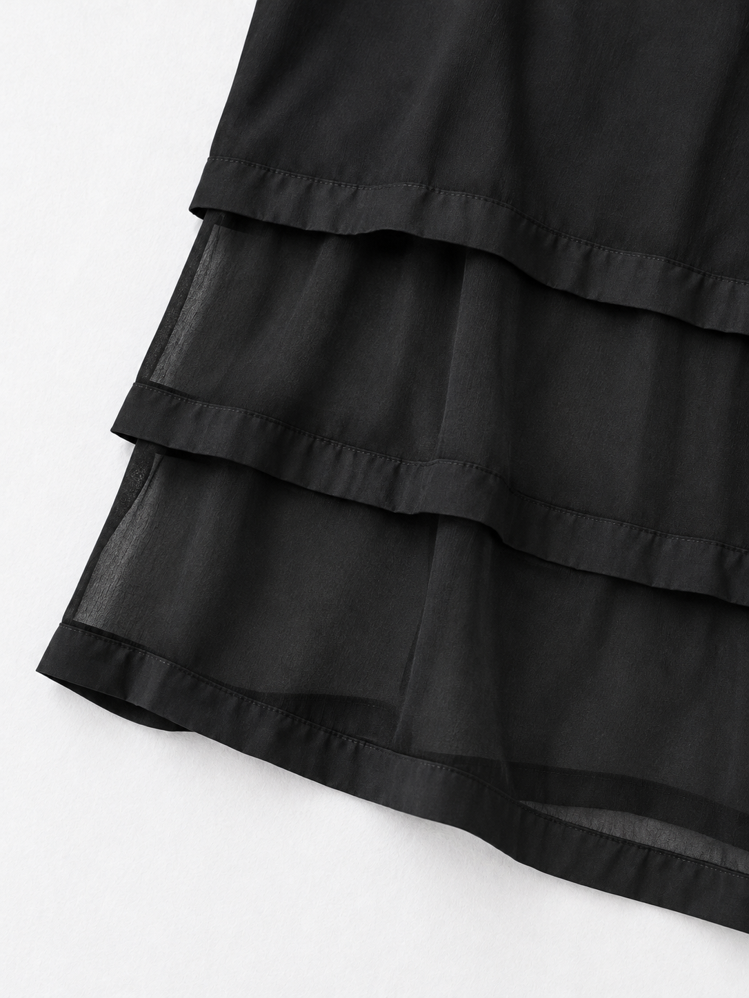 Tiered Mesh Sleeveless Shirt Dress · detail-2