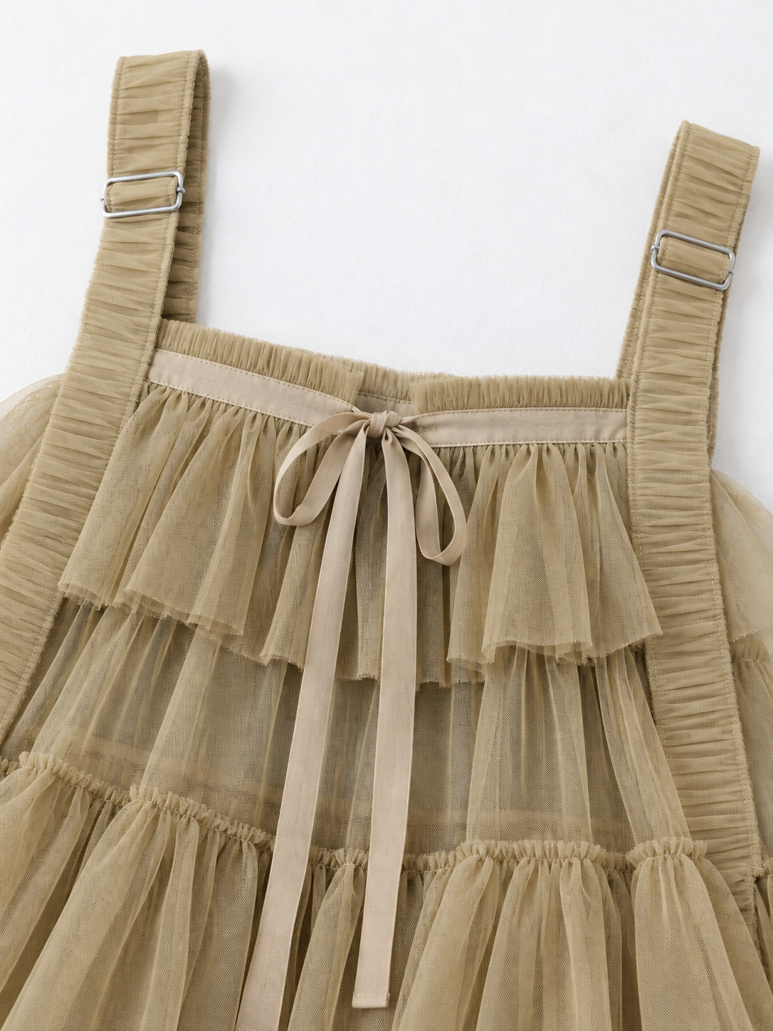 Tiered Tulle Strap Dress · detail-1