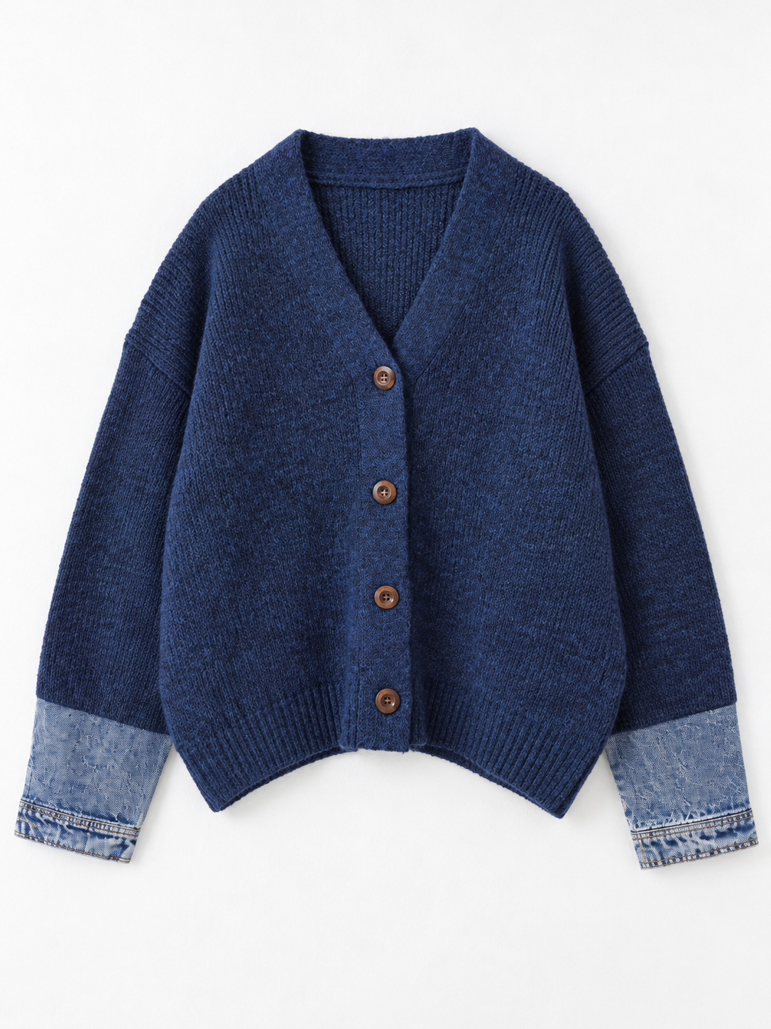 navy blue · flat-front