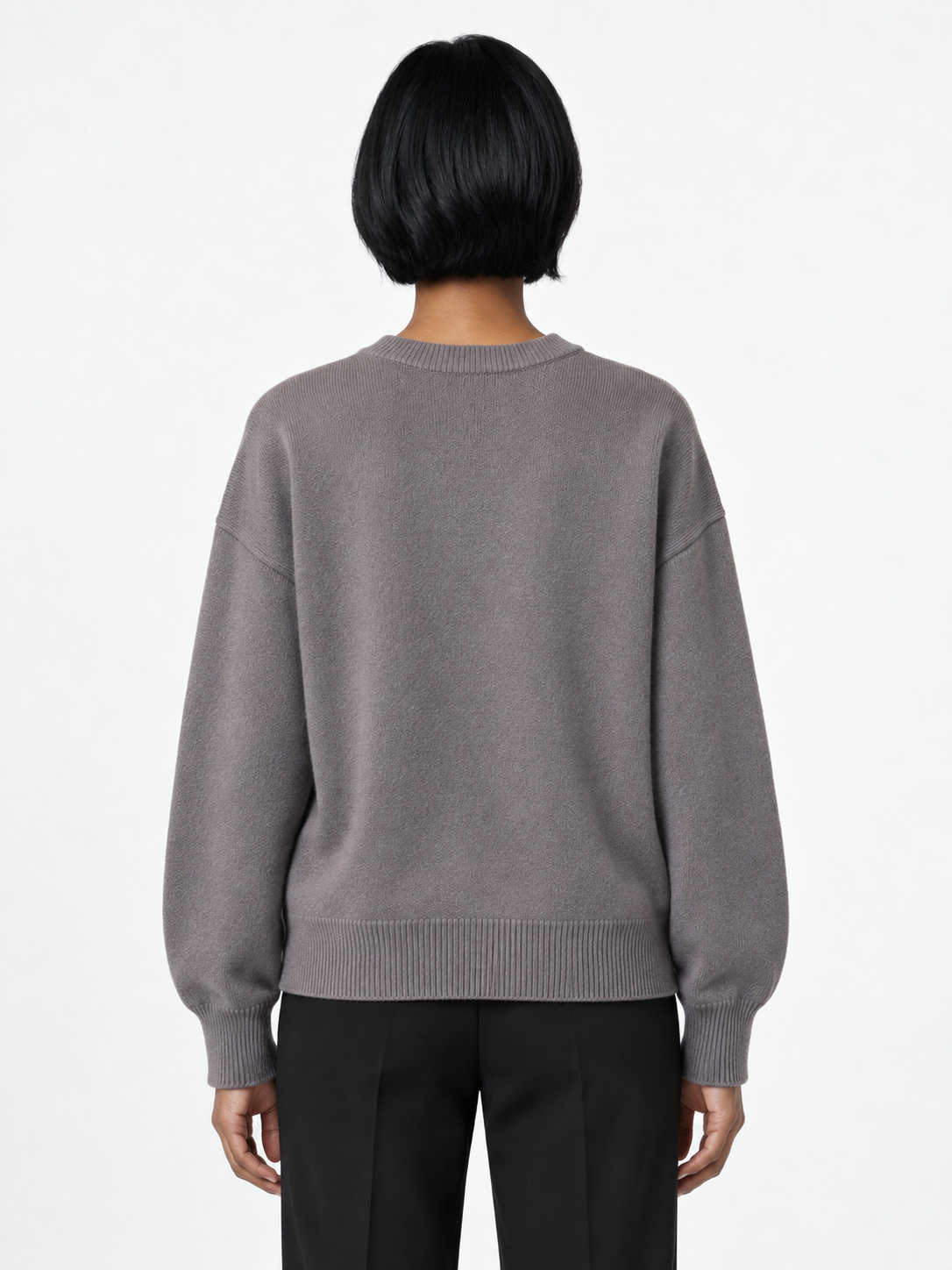 Rose Motif Knit Sweater · model-back