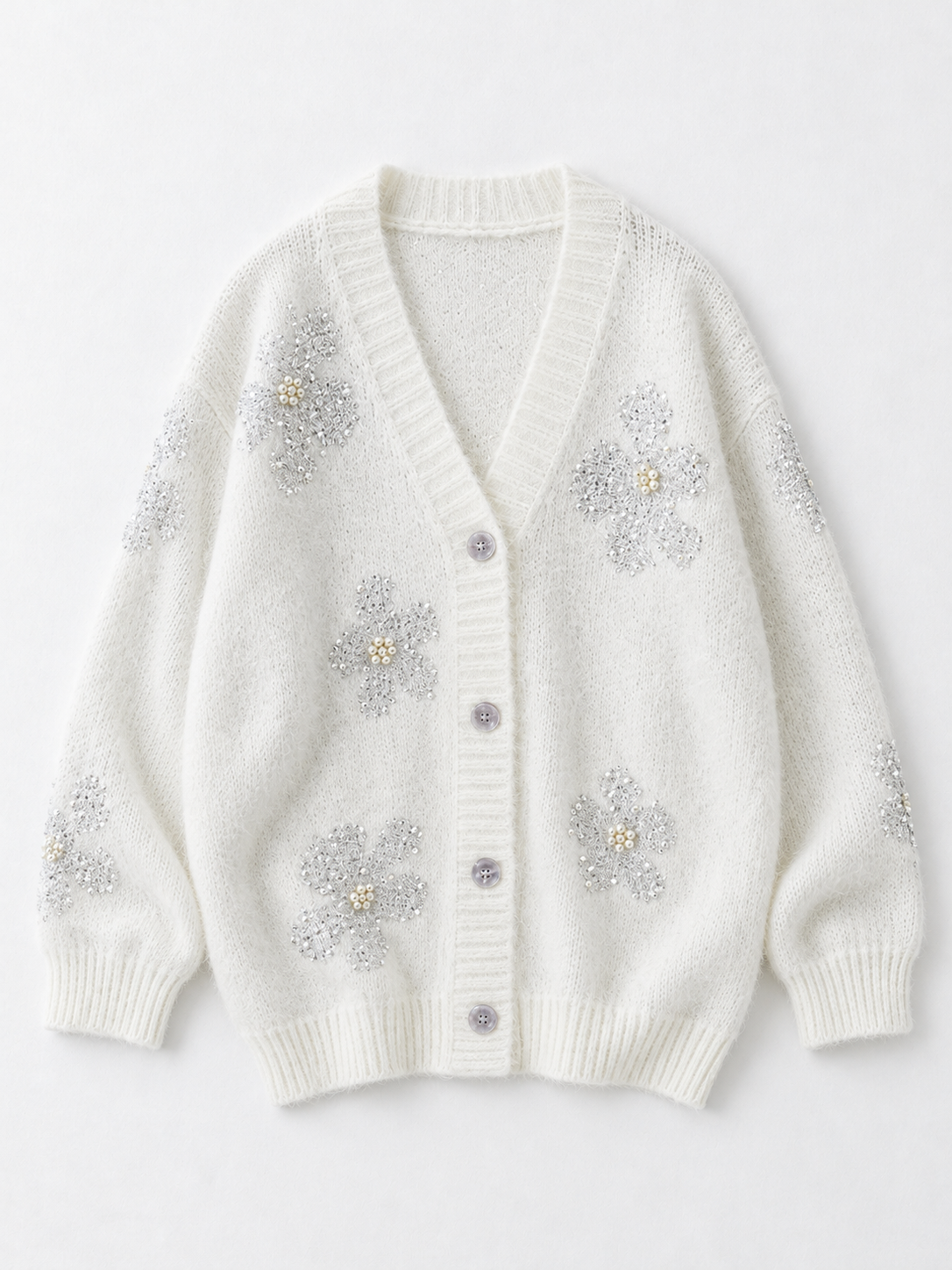 white · flat-front