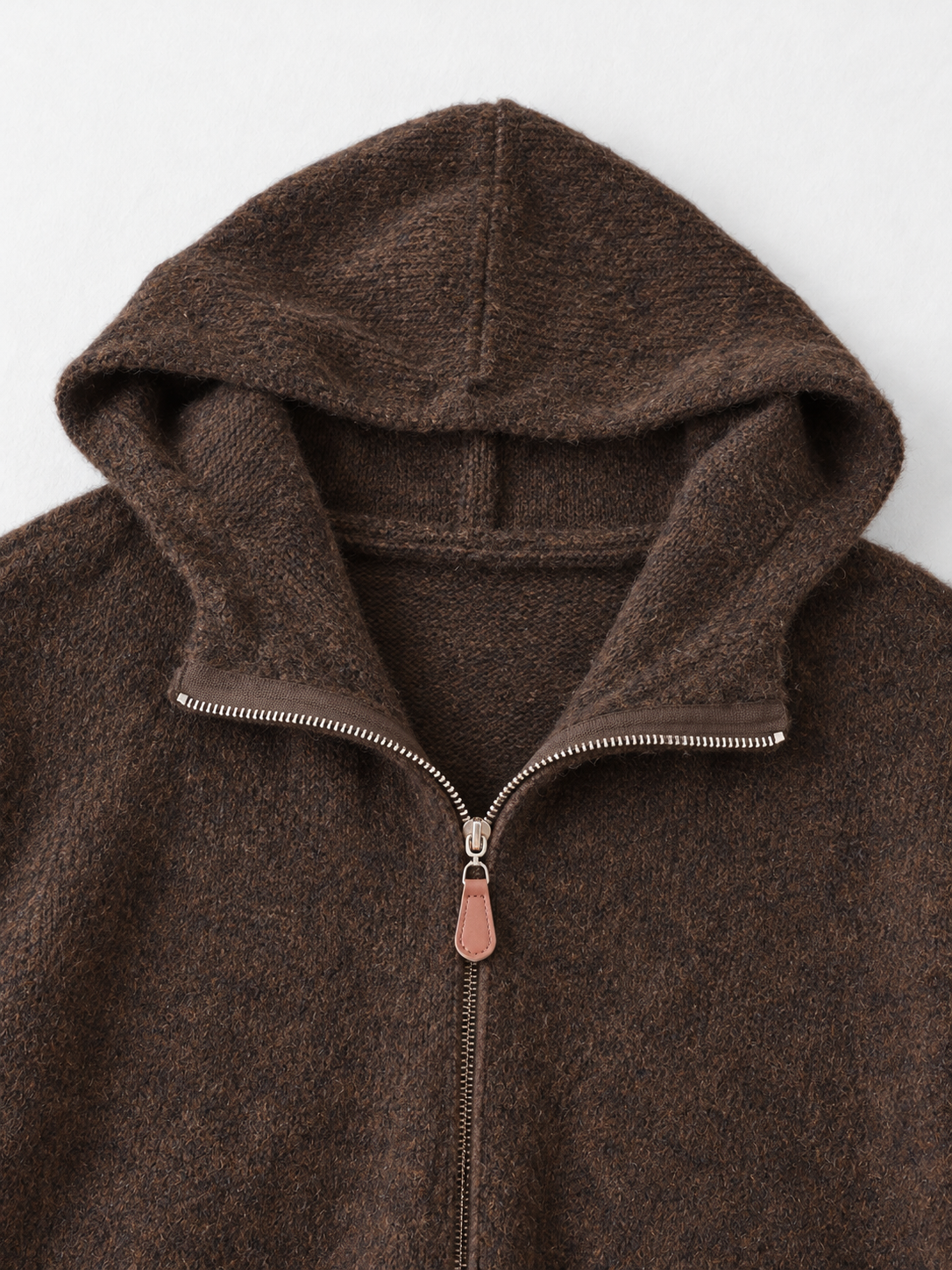 Hooded Denim-Pocket Knit Jacket · detail-1
