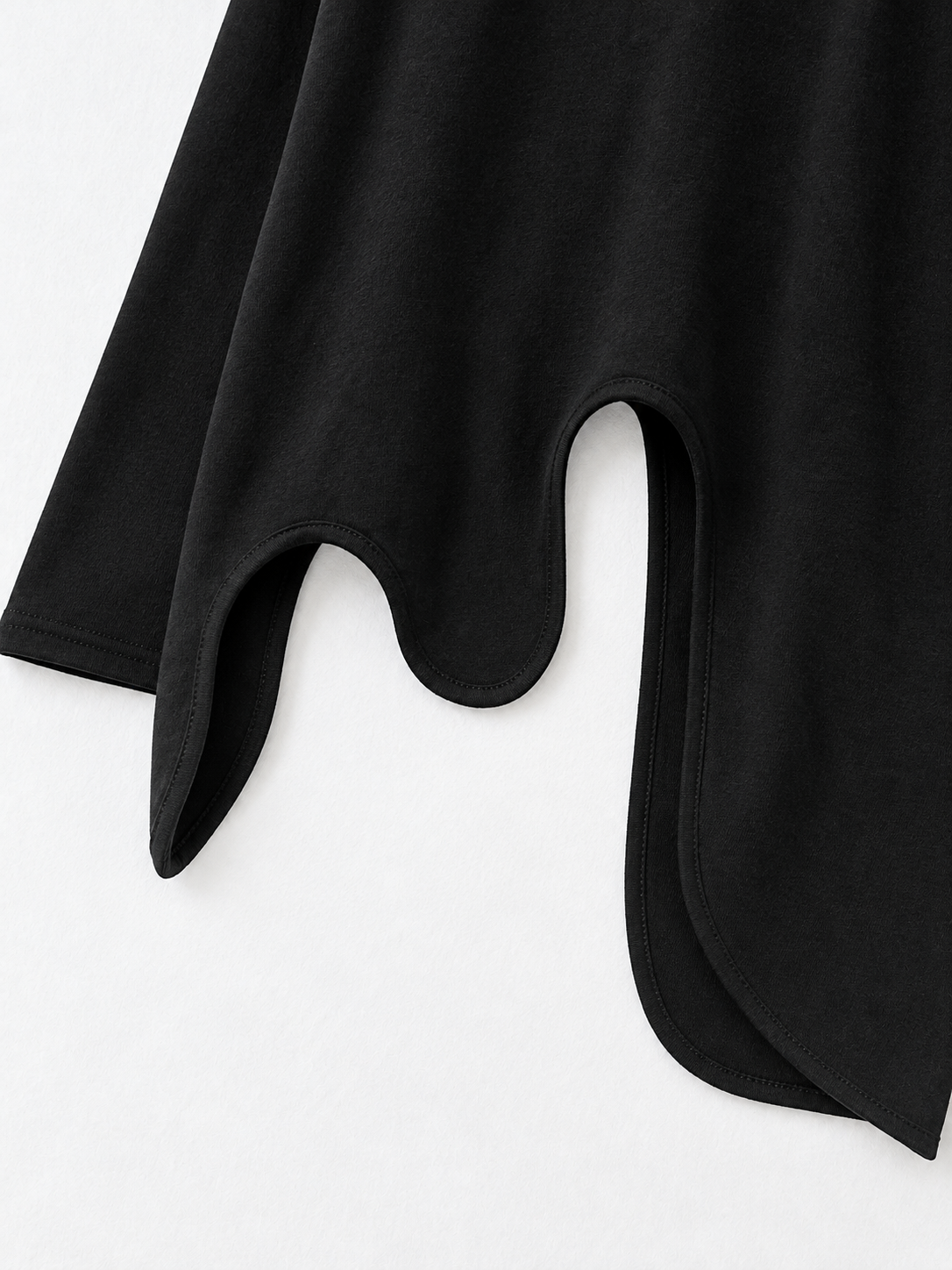 Wave-Hem Long-Sleeve Top · detail-2