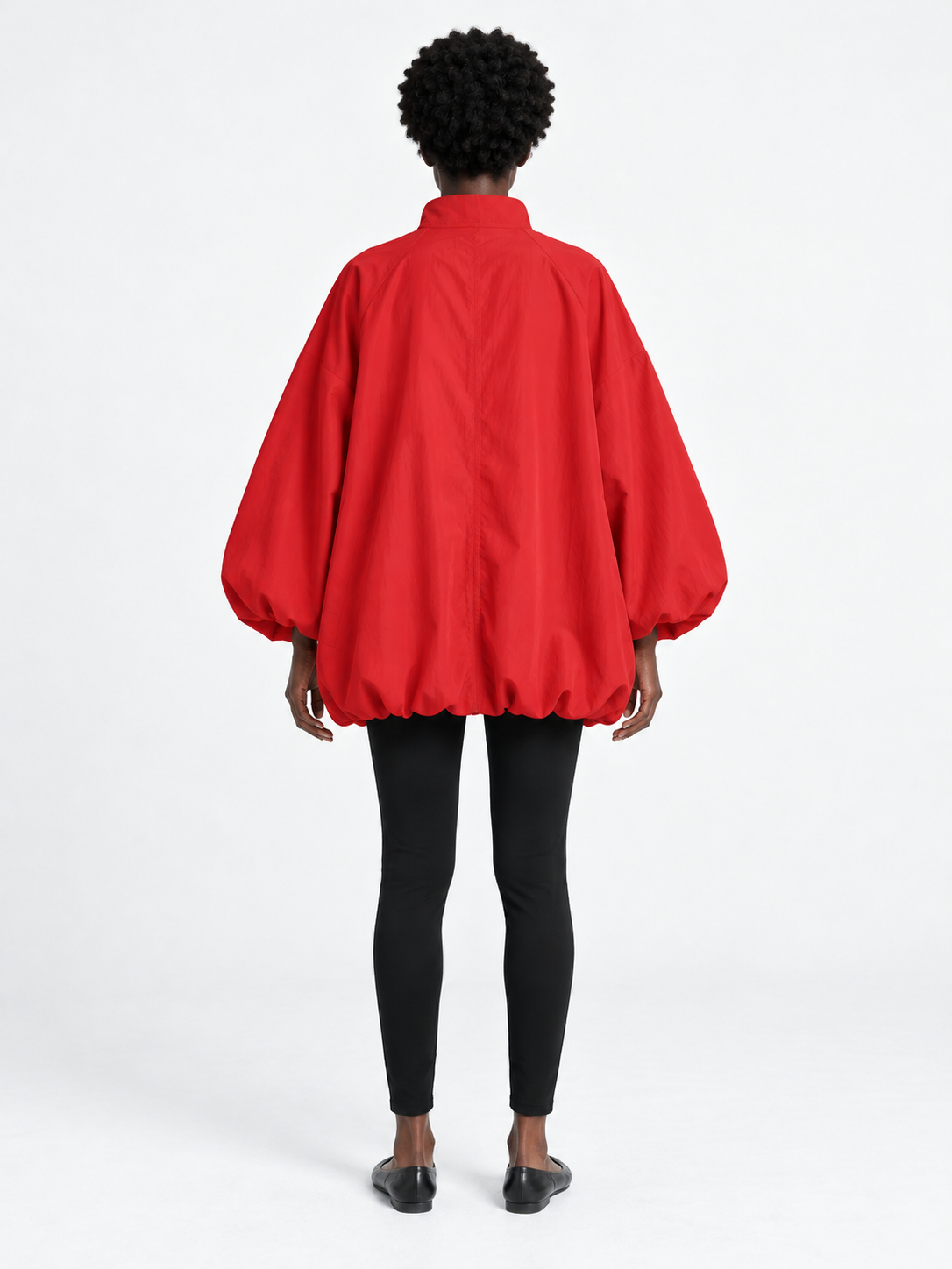 Zip-Front Balloon Jacket · model-back