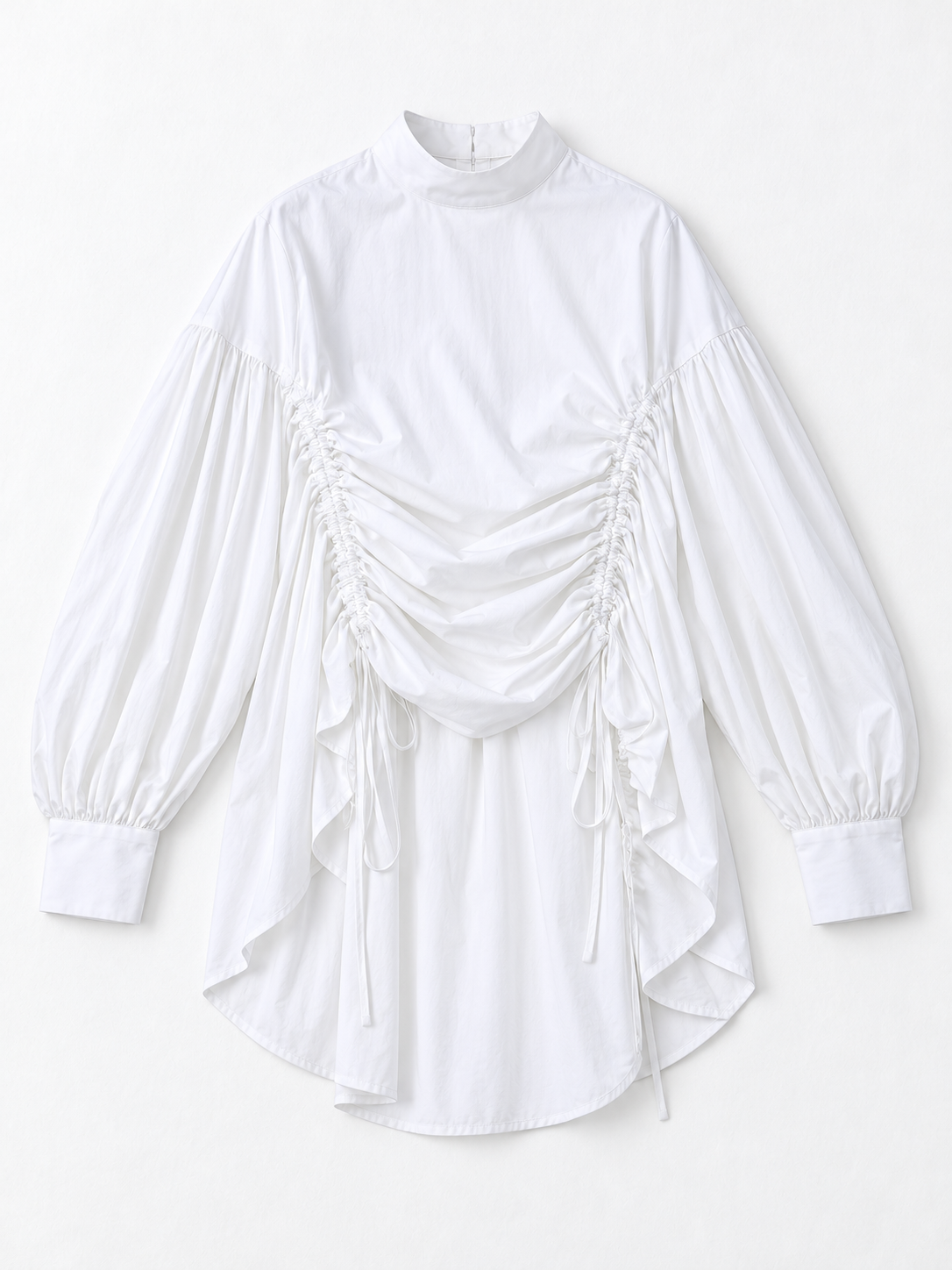 white · flat-front