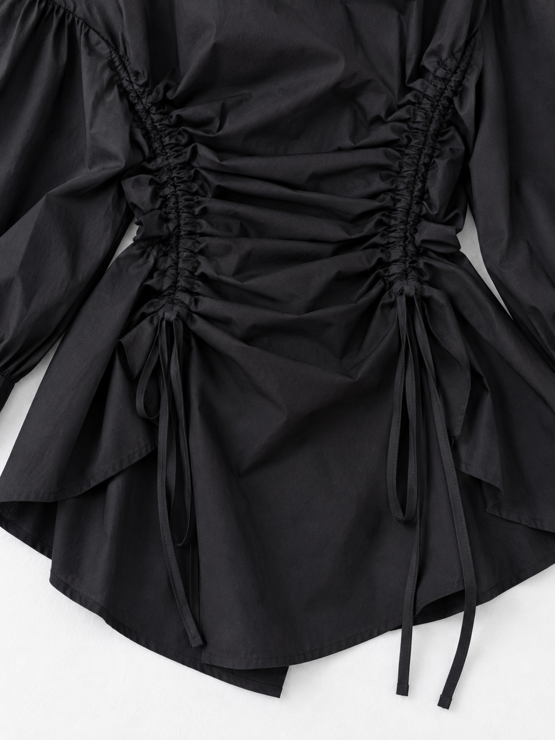 Ruched Front Balloon-Sleeve Shirt · detail-2