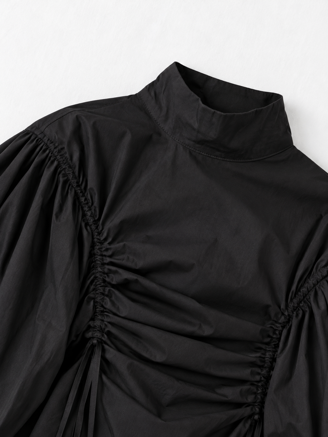 Ruched Front Balloon-Sleeve Shirt · detail-1