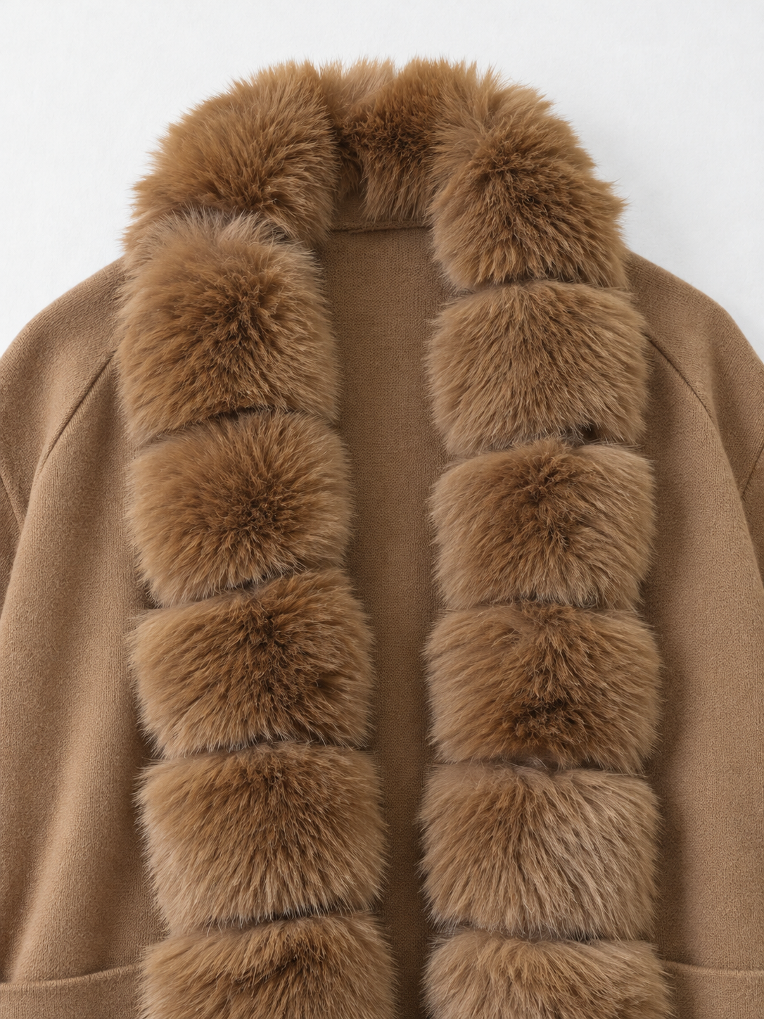 Plush-Trim Belted Cardigan · detail-1