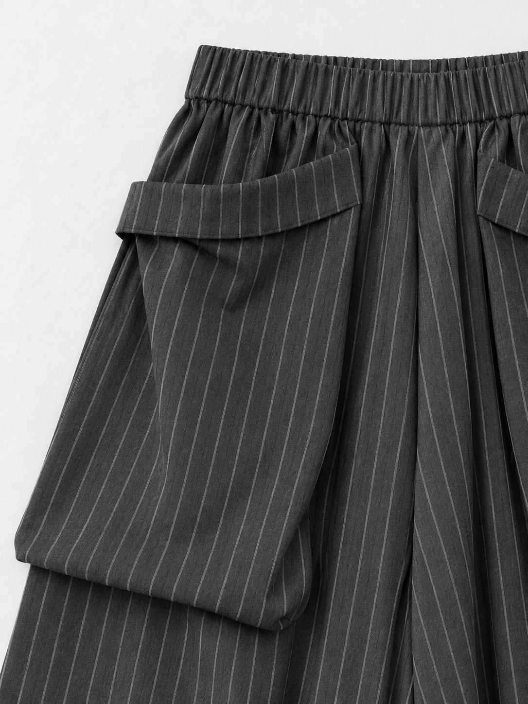 Oversized Pocket Pinstripe Culottes · detail-1
