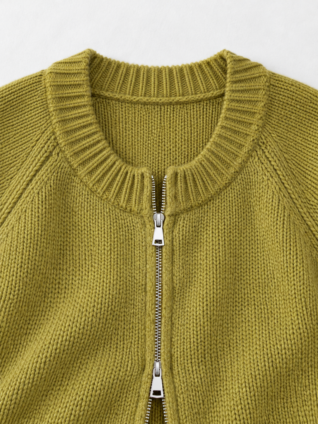 Ribbed Zip-Front Cardigan · detail-1
