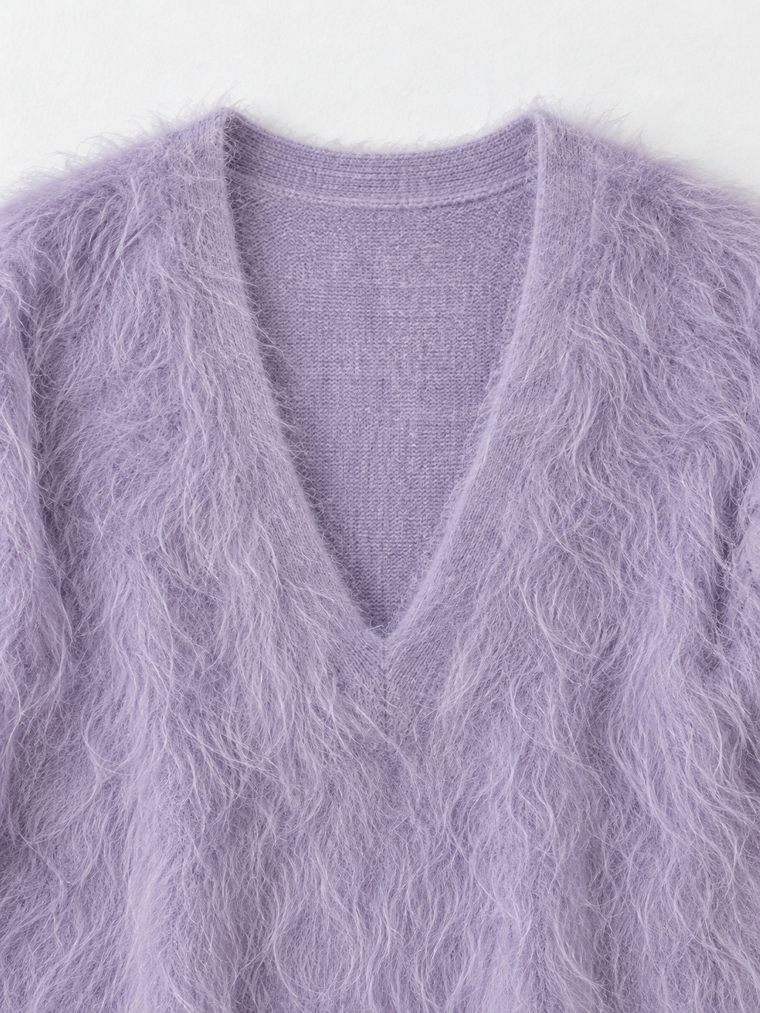 Deep V-Neck Textured Sweater · detail-1