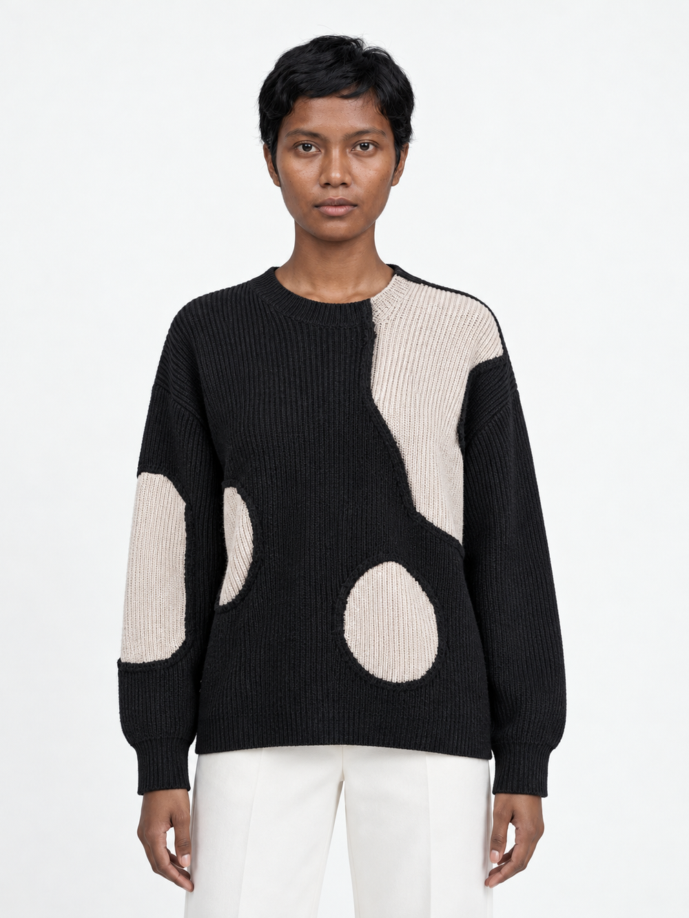 Abstract Intarsia Sweater