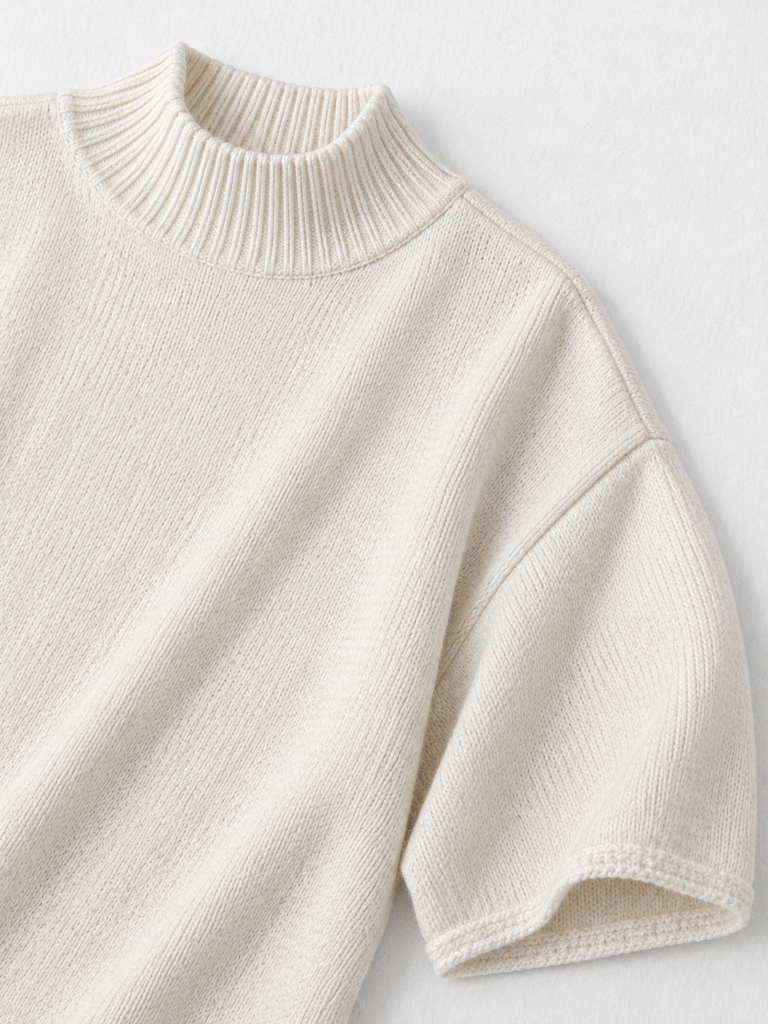 Wide-Sleeve Mock-Neck Sweater · detail-1