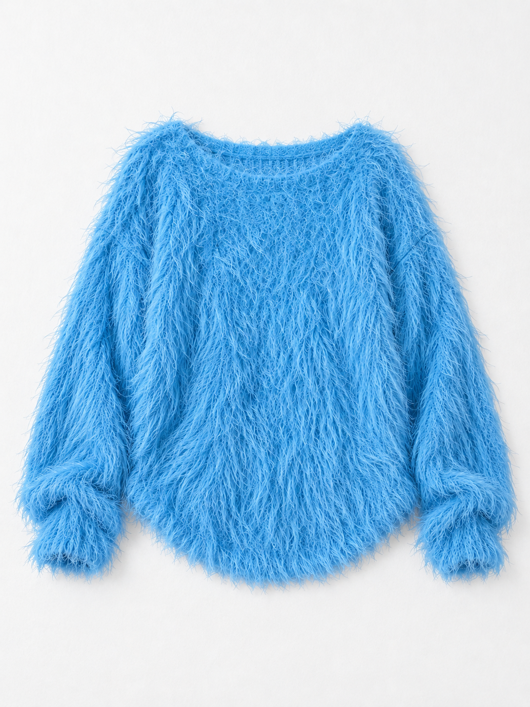 Long-Fibre Boatneck Sweater · flat-front