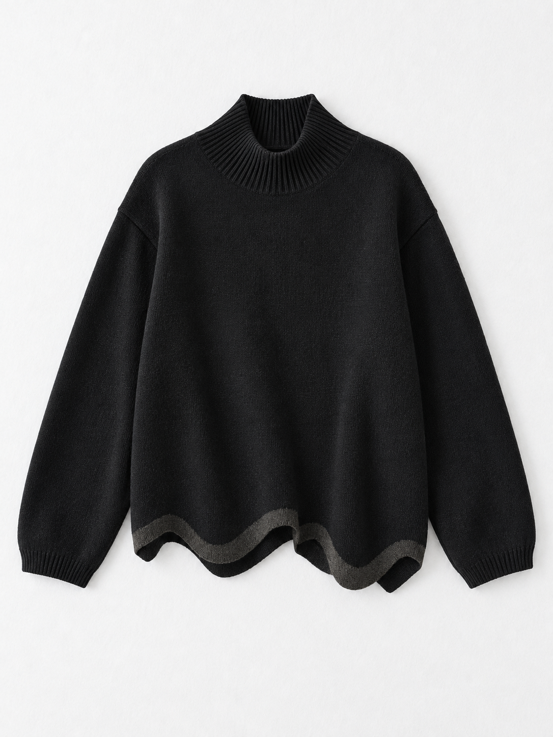 black · flat-front