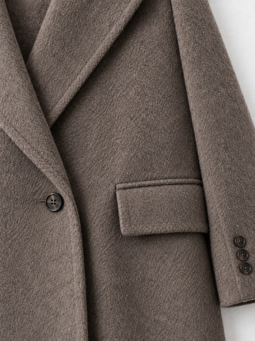 Long Notch-Lapel Coat · detail-2