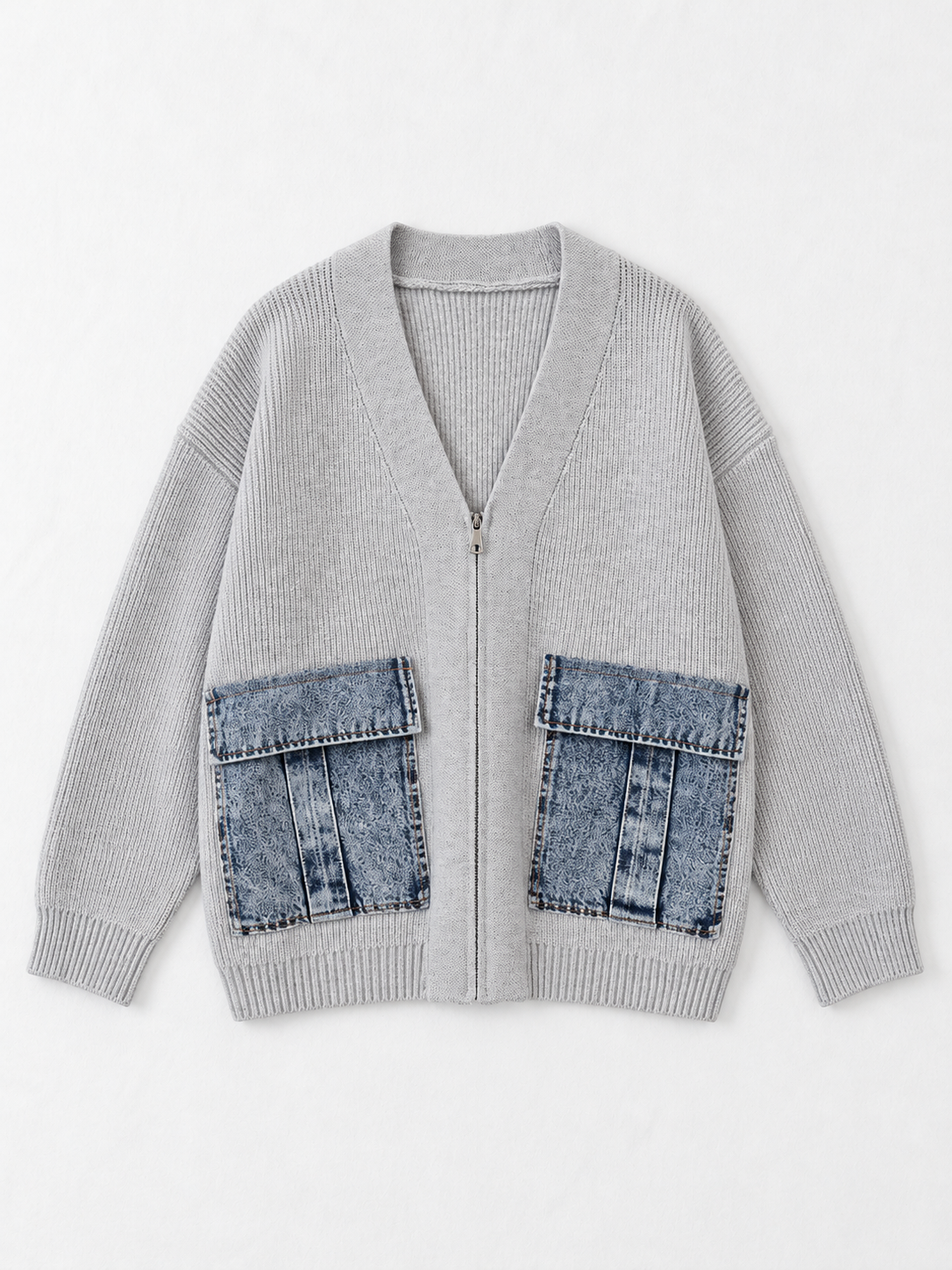 light gray · flat-front