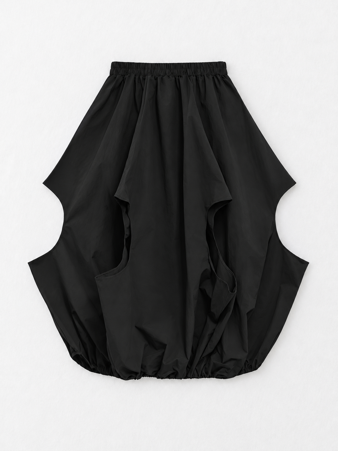 Cutout Balloon Maxi Skirt · flat-front