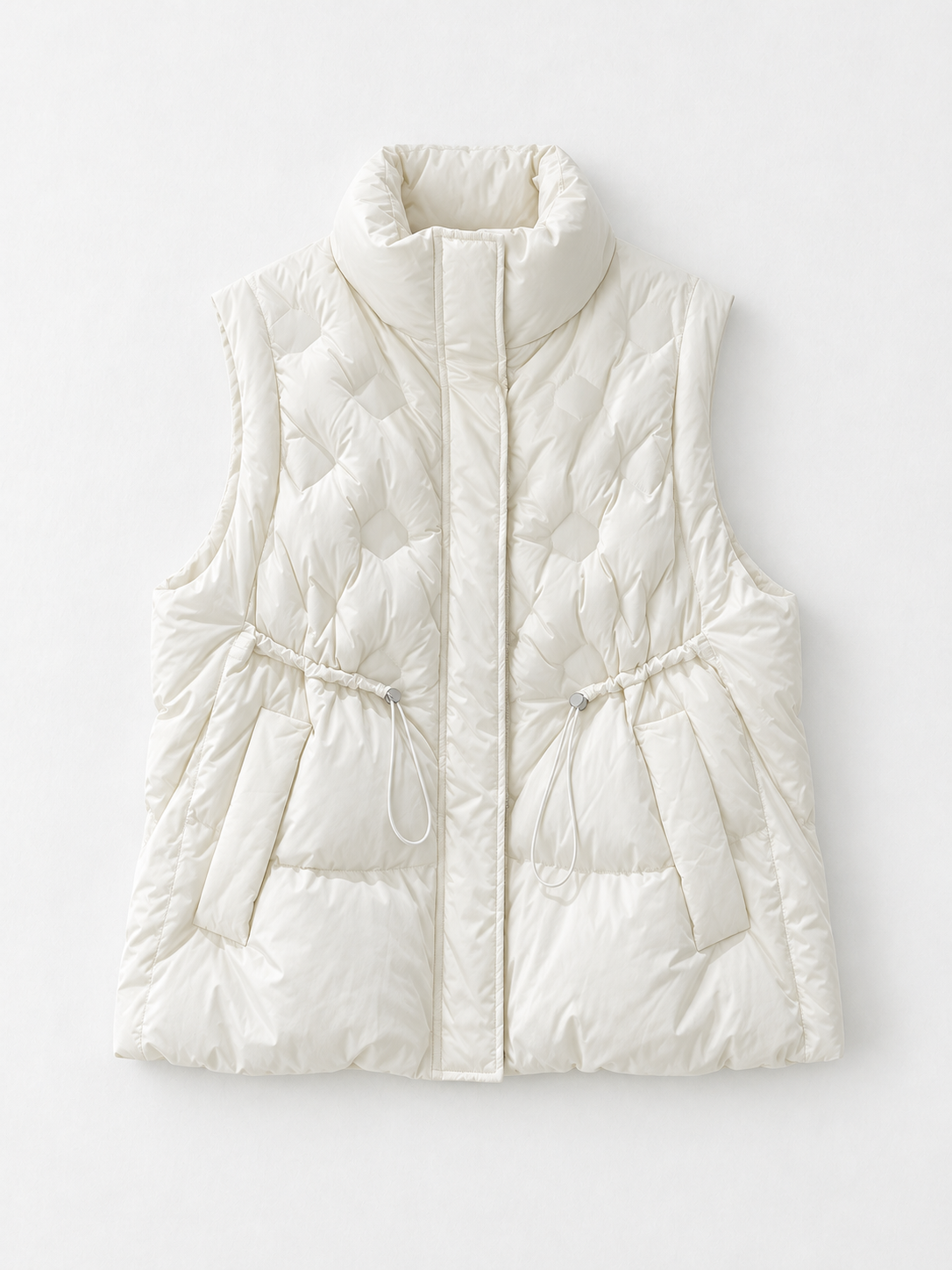 White · flat-front