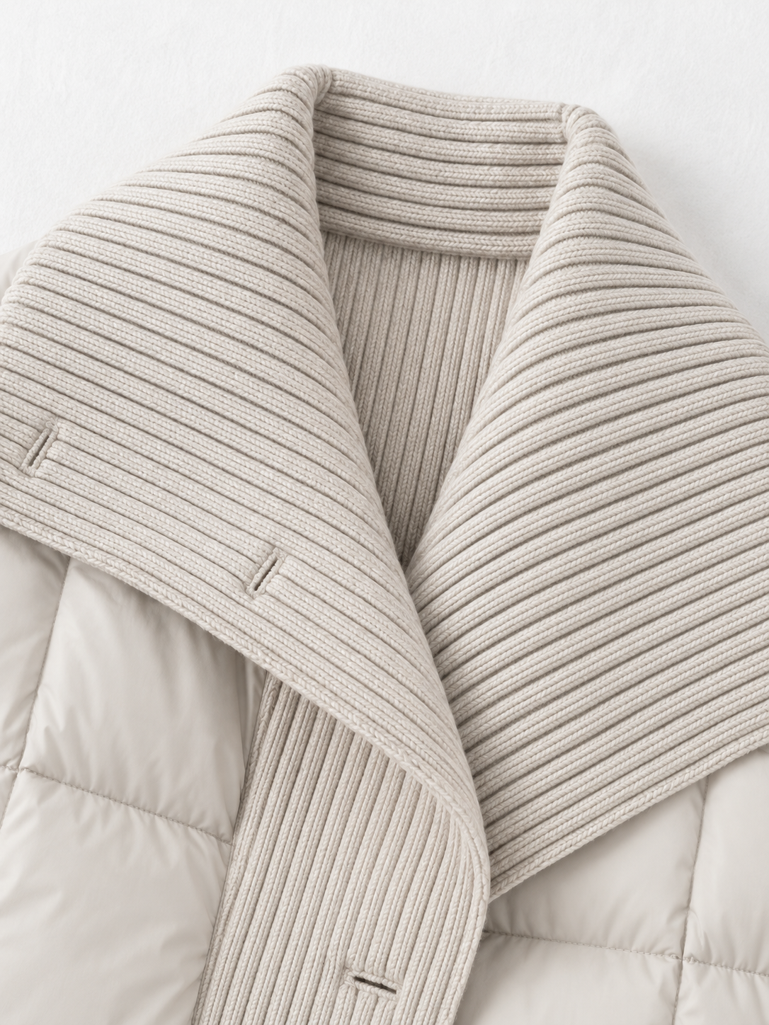 Rib-Collar Padded Jacket · detail-1