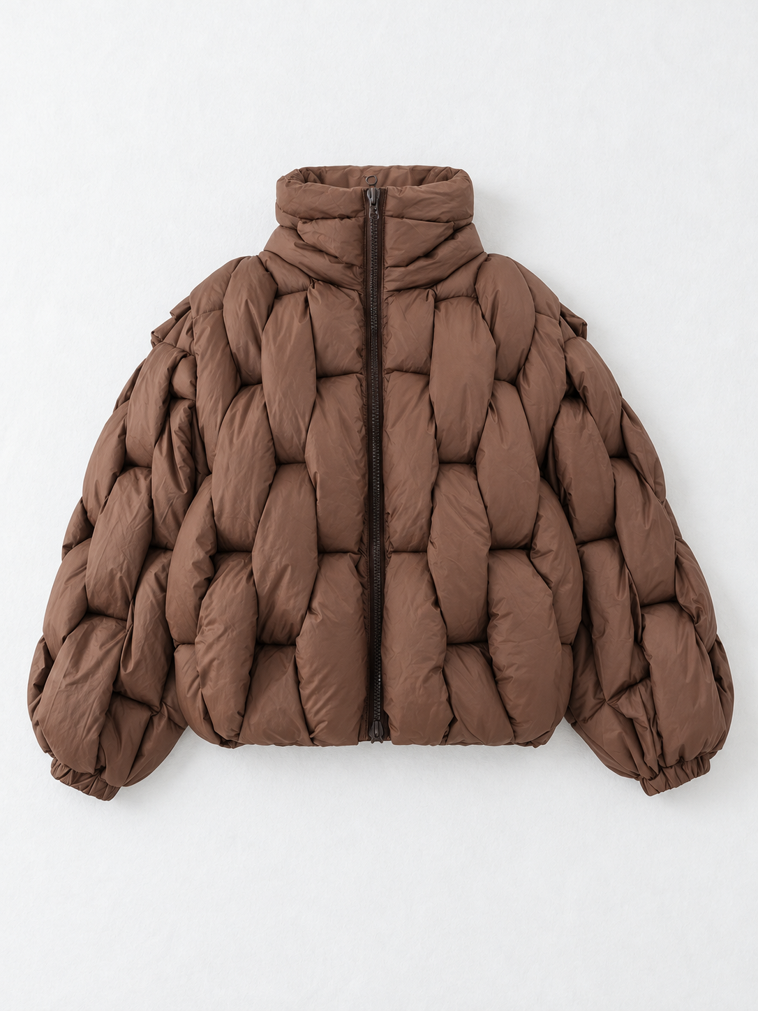 Sculpted-Quilt Padded Jacket · flat-front