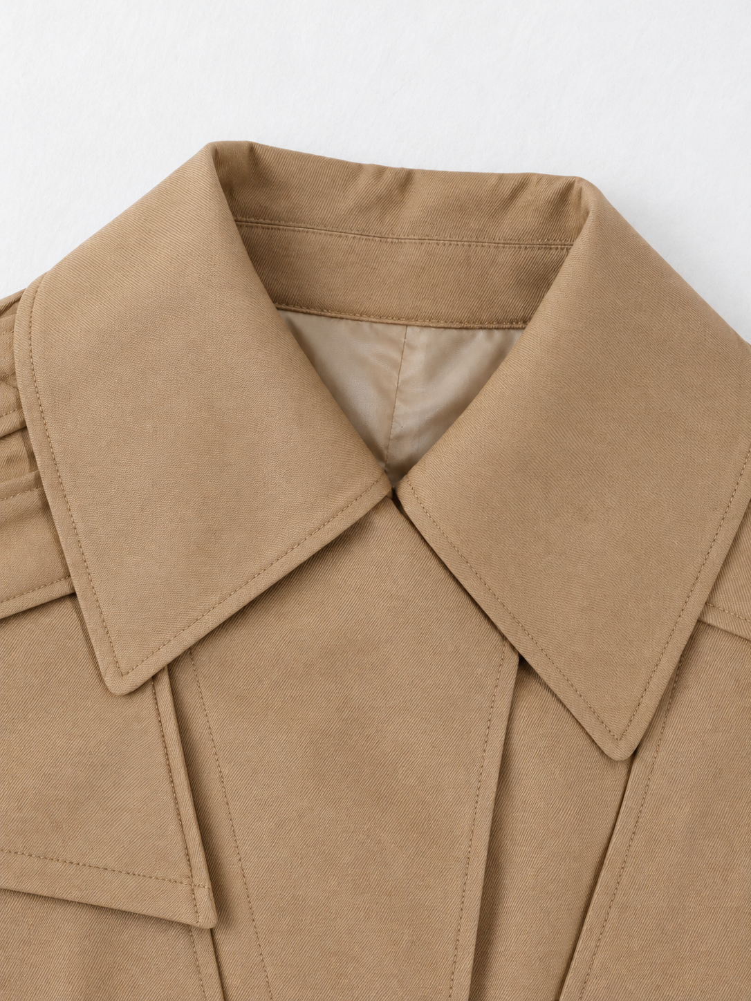 Cutout-Waist Belted Trench · detail-1