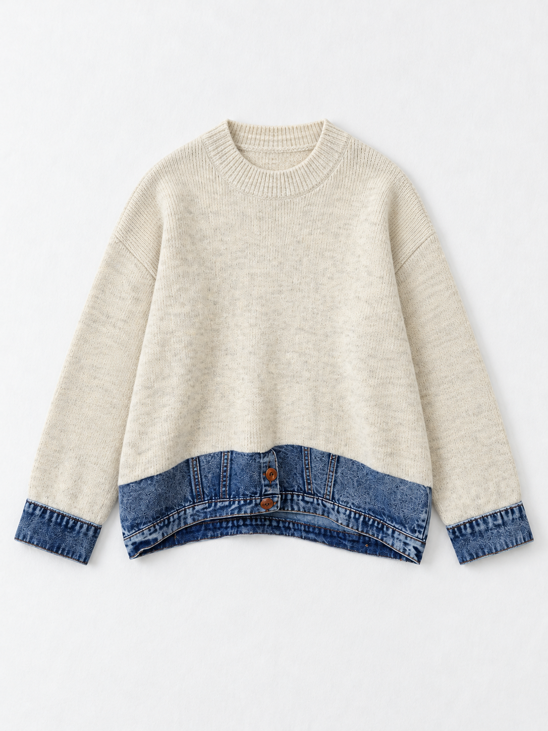 beige · flat-front